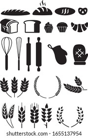 bakery elements set vector ilustration