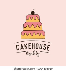 Bakery elements vector background. Vector illustration. 