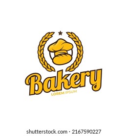 Bakery emblem design on white background.
