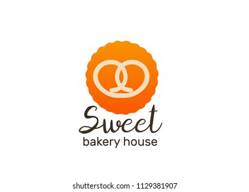 Bakery emblems. Handmade lettering cookie logo. Bakery and bread shop logos