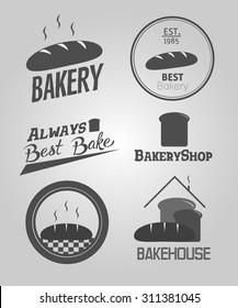 Bakery emblems set, bakehouse, bakeryshop