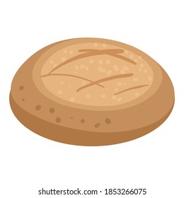 Bakery factory fresh bread icon. Isometric of bakery factory fresh bread vector icon for web design isolated on white background
