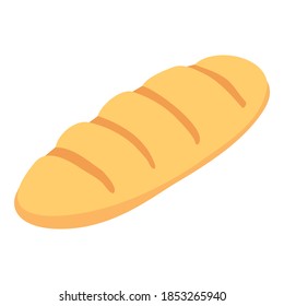 Bakery factory loaf icon. Isometric of bakery factory loaf vector icon for web design isolated on white background