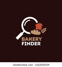 Bakery with Find logo vector design symbol graphic icon sign illustration creative idea