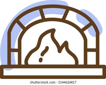 Bakery fire, illustration, vector on a white background.