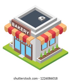 
Bakery flat design, confectionary concept 
