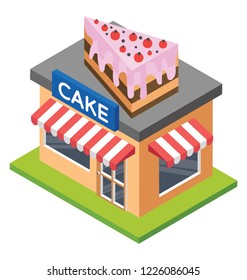 
Bakery flat design, confectionary concept 
