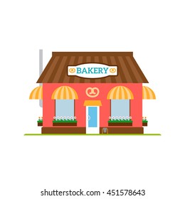 Bakery flat style icon isolated on white. Vector illustration