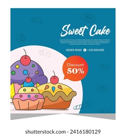 Bakery flayer or social media post template