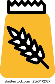 Bakery flour, illustration, vector on a white background.