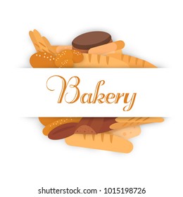Bakery flyer banners. Baking, bread and cakes. Vector flat.