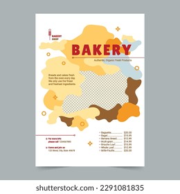 Bakery Flyer Template. A clean, modern, and high-quality design of Flyer vector design. Editable and customize template flyer