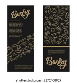 Bakery flyer template. Design element for package, banner, flyer, card. Vector illustration