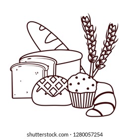 bakery food cartoon