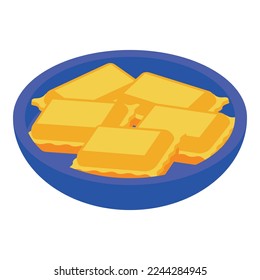 Bakery food icon isometric vector. Brazilian cuisine. African dish