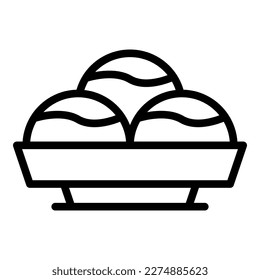 Bakery food icon outline vector. Cafe shop. Bar meal