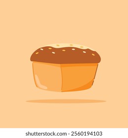 bakery food muffin. Flat illustration bakery icon for posters and web icons