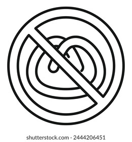 Bakery food pretzel icon outline vector. Meal product disease. Nutrition diet