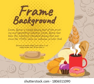 bakery frame concept illustration vector design
