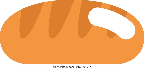 Bakery fresh bread, illustration, vector on a white background.