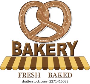 Bakery fresh and delicious text for banner or poster design illustration