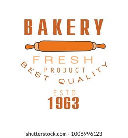 Bakery fresh product, best quality, estd 1963 logo template bread shop badge retro food label design vector Illustration