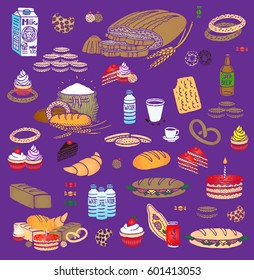 Bakery goods drawings