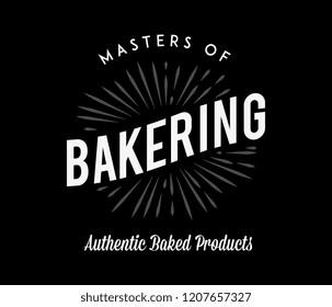 Bakery goods masters is a vector illustration badge about food