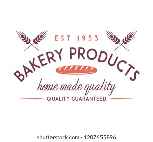 Bakery goods quality hand made is a vector illustration about food