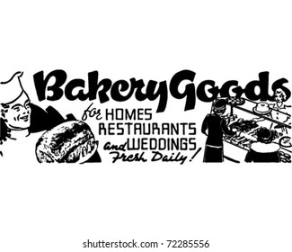 Bakery Goods - Retro Ad Art Banner