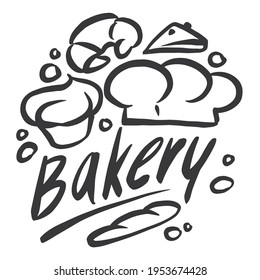 Bakery graphics are combined into a circular shape.