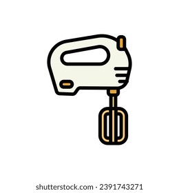 Bakery Hand Mixer Icon Vector Illustration