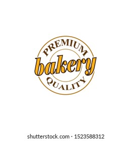 Bakery hand written lettering logo, label, badge, emblem. Vintage style. wheat. Isolated on white background. Vector illustration
