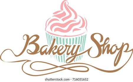 Bakery Hand Written Lettering Logo Label Stock Vector (royalty Free 