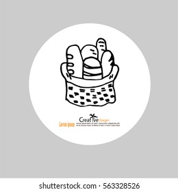 Bakery hand-drawn.bakery doodle .bakery.vector illustration