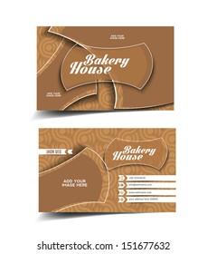 Bakery House Business Card Set Template. 