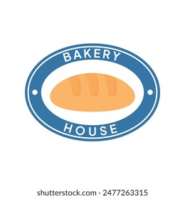 Plantilla con el logo de la panadería. Logotipo moderno para panadería o tienda