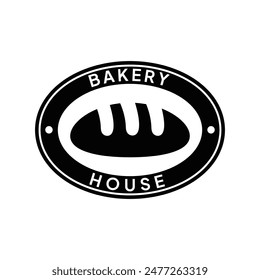 Bakery house logo template. Modern logo for bakery shop or store