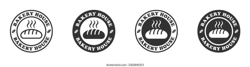 Bakery house logo. Vector illustration.