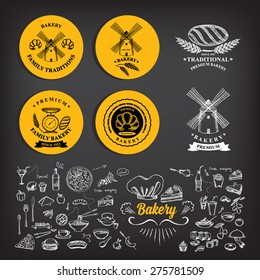 Bakery icon design. Menu badge vintage. 