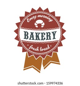 bakery icon label good food cookery retro label vector design vector design bakery icon label good food classical community coffee traditional cake scene border pile fire nourishment cafe old sign old