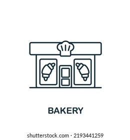 Bakery icon. Line simple icon for templates, web design and infographics