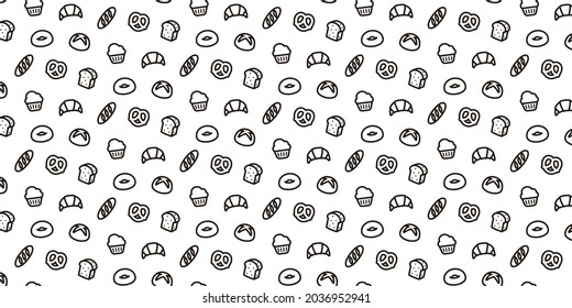 Bakery icon pattern background for website or wrapping paper 
