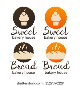 Bakery icon. Retro Bakery labels, logos and badges. Bakery and bread shop logos
