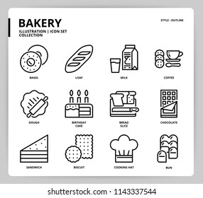 Bakery icon set