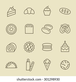 Bakery icon set