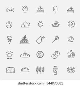 bakery icon set