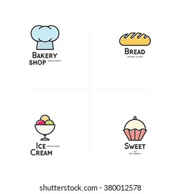 Bakery icon set