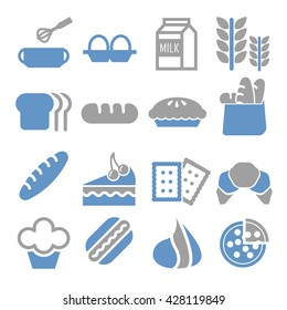 bakery icon set
