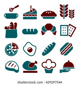 bakery icon set